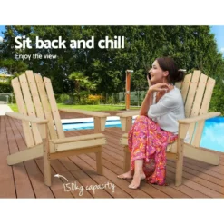 Gardeon Outdoor Chairs Sun Lounge Beach Adirondack Patio Garden - Sand -AU Camping Equipment Sales wy5DGyXrvgV3jiWQhkTdV7ZQQ
