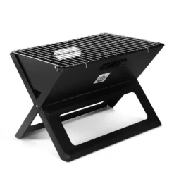 Grillz Portable BBQ Charcoal Grill Smoker Outdoor Folding Steel Camping Barbecue