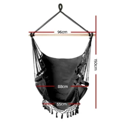 Gardeon Outdoor Tassel Hammock Chair Hanging Rope Portable Hammocks Swing Grey -AU Camping Equipment Sales xwul0piEGSPiNR dUWFJjaOZE