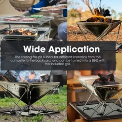 San Hima Portable Fire Pit Large Size Folding Stainless Stell BBQ Grill Outdoor 20 San Hima Portable Fire Pit Large Size Folding Stainless Stell BBQ Grill Outdoor -AU Camping Equipment Sales z0B0cnjMqEEq85183DS42oJs8